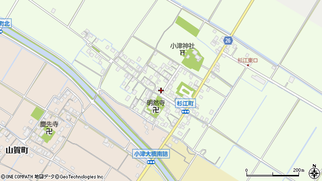 〒524-0062 滋賀県守山市杉江町の地図
