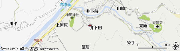 愛知県豊田市王滝町（井下田）周辺の地図