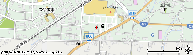 岡山県津山市高野本郷1419周辺の地図