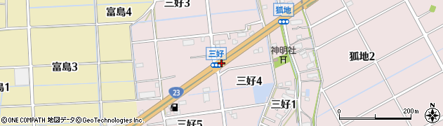 愛知県弥富市三好町一ノ割周辺の地図