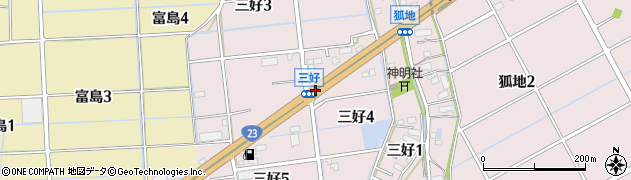 愛知県弥富市三好町（一ノ割）周辺の地図
