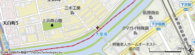 愛知県名古屋市南区鳴尾町（河原）周辺の地図