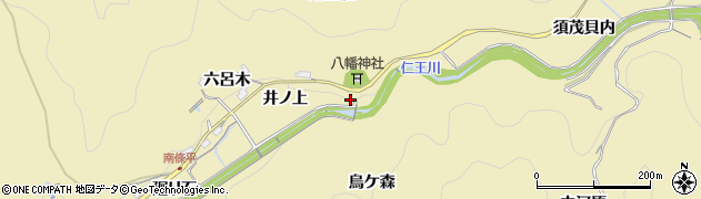 愛知県豊田市坂上町（井ノ上）周辺の地図