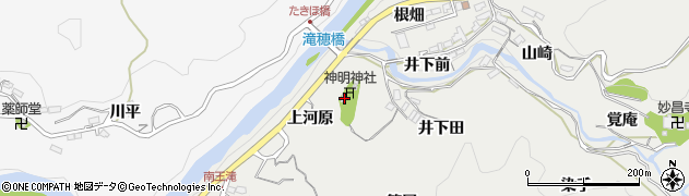 愛知県豊田市王滝町上河原25周辺の地図