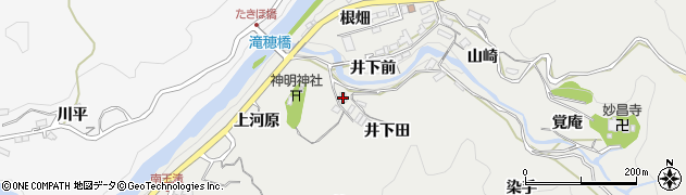愛知県豊田市王滝町井下田7周辺の地図