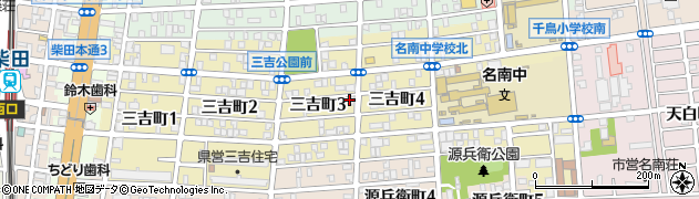 愛知県名古屋市南区三吉町周辺の地図