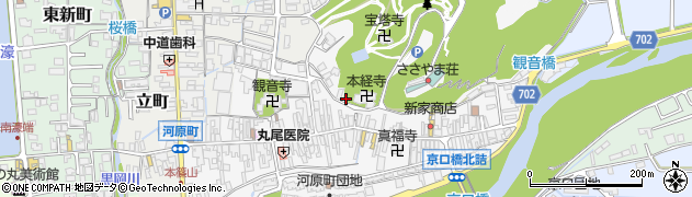 兵庫県丹波篠山市河原町周辺の地図