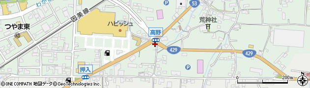 岡山県津山市高野本郷1464周辺の地図