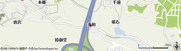愛知県豊田市古瀬間町（多和）周辺の地図