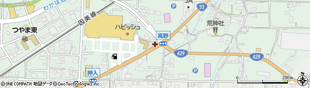 岡山県津山市高野本郷1460周辺の地図