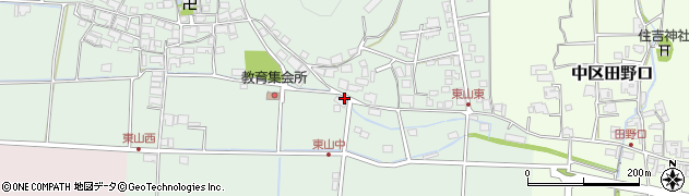 兵庫県多可郡多可町中区東山181周辺の地図