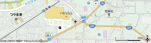 岡山県津山市高野本郷1457周辺の地図