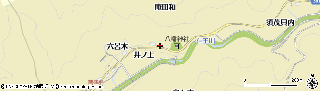 愛知県豊田市坂上町（庵田和）周辺の地図