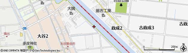 愛知県弥富市東末広町（南飛島イノ割）周辺の地図