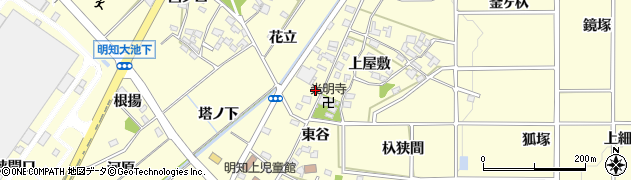 愛知県みよし市明知町上屋敷65周辺の地図