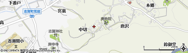 愛知県豊田市古瀬間町（中切）周辺の地図
