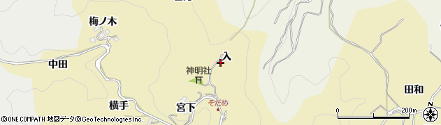 愛知県豊田市坂上町入周辺の地図