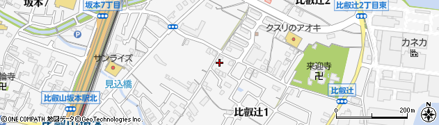 滋賀県大津市比叡辻周辺の地図