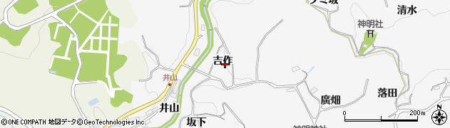 愛知県豊田市穂積町吉作周辺の地図