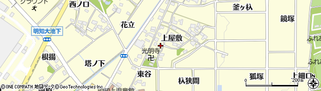 愛知県みよし市明知町上屋敷51周辺の地図