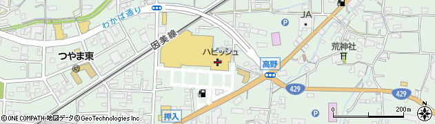 天満屋ハピーズ　高野店周辺の地図