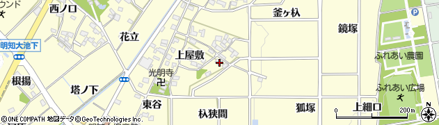愛知県みよし市明知町上屋敷9周辺の地図
