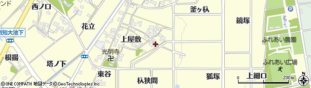 愛知県みよし市明知町上屋敷10周辺の地図
