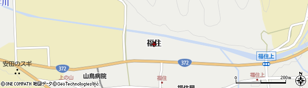 兵庫県丹波篠山市福住周辺の地図