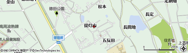 愛知県豊明市沓掛町提灯山周辺の地図
