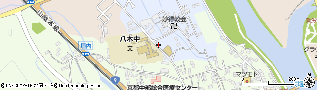 京都府南丹市八木町南広瀬（八反田）周辺の地図