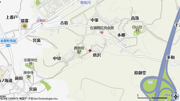 〒471-0801 愛知県豊田市古瀬間町の地図