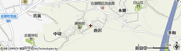 愛知県豊田市古瀬間町（安貝津）周辺の地図