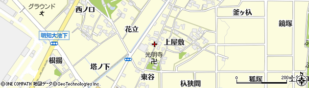 愛知県みよし市明知町上屋敷73周辺の地図