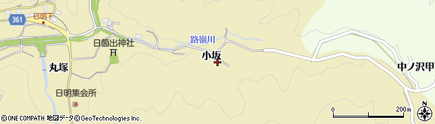 愛知県豊田市坂上町（小坂）周辺の地図