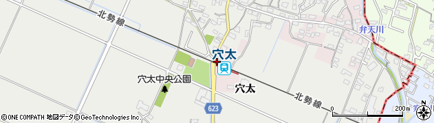 穴太駅周辺の地図