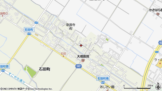 〒524-0014 滋賀県守山市石田町の地図