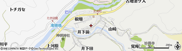 愛知県豊田市王滝町井下前周辺の地図