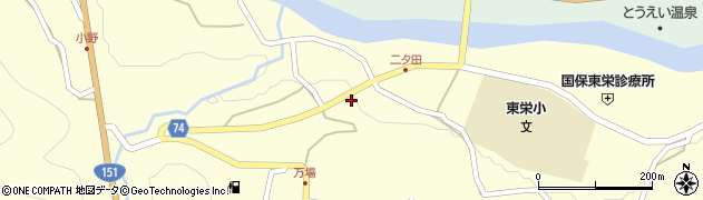 愛知県東栄町（北設楽郡）本郷（中貝津）周辺の地図