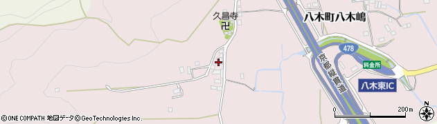京都府南丹市八木町八木嶋（山ノ口）周辺の地図