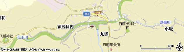 愛知県豊田市坂上町中河原周辺の地図