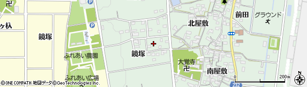 愛知県みよし市打越町（鏡塚）周辺の地図