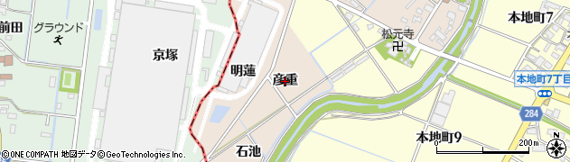 愛知県豊田市千足町（彦重）周辺の地図