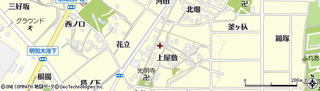 愛知県みよし市明知町上屋敷86周辺の地図