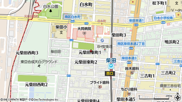 〒457-0816 愛知県名古屋市南区元柴田東町の地図