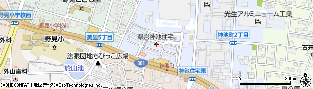 県営神池集会場周辺の地図