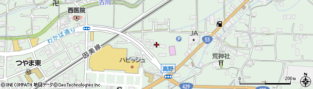 岡山県津山市高野本郷1476周辺の地図