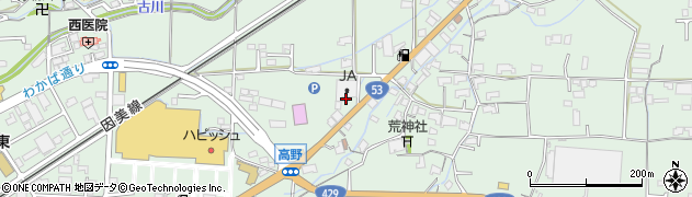 岡山県津山市高野本郷1494周辺の地図