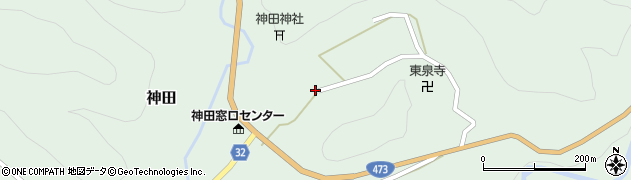 愛知県設楽町（北設楽郡）神田（大平谷）周辺の地図