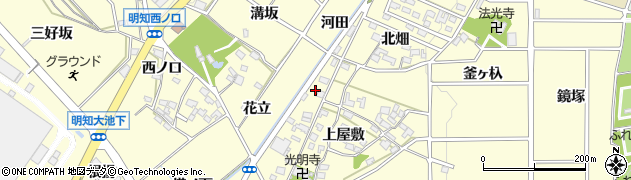 愛知県みよし市明知町上屋敷94周辺の地図