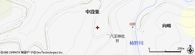 愛知県東栄町（北設楽郡）中設楽（岡森）周辺の地図